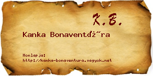 Kanka Bonaventúra névjegykártya